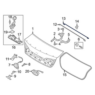 Hyundai OE - Rear Left Trunk Torque Rod