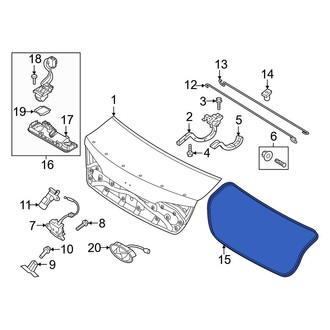 Hyundai OE - Rear Deck Lid Seal
