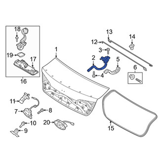 Hyundai OE - Rear Right Deck Lid Hinge