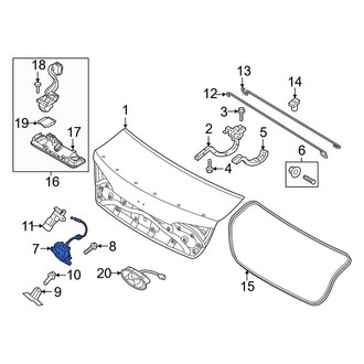 Hyundai OE - Rear Deck Lid Latch