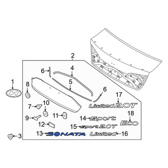 Hyundai OE - Rear Deck Lid Emblem
