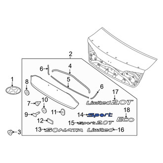 Hyundai OE - Rear Deck Lid Emblem