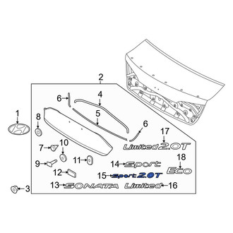 Hyundai OE - Rear Deck Lid Emblem