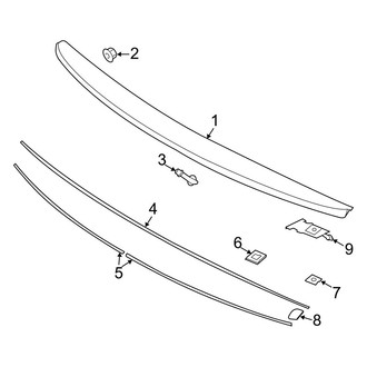 Hyundai OE - Trunk Lid - Spoiler (Base / Eco / Limited / Limited 2.0T / SE / Sport / Sport 2.0T)