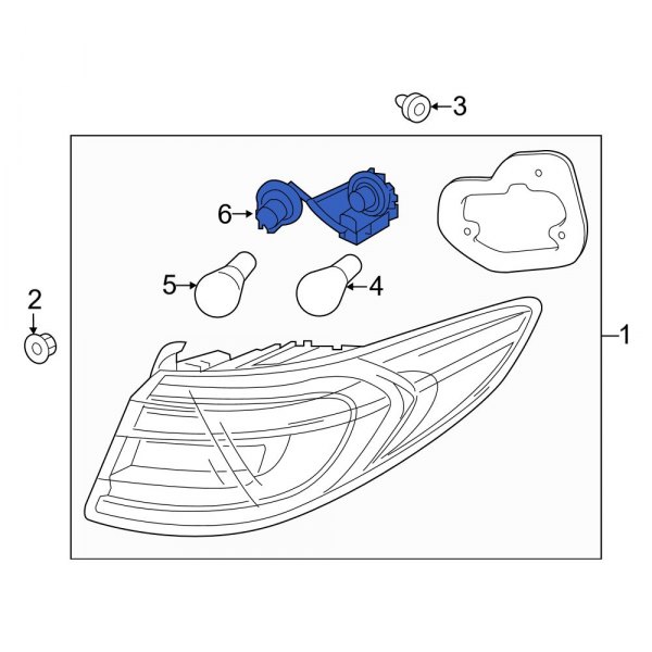 Hyundai OE 92480C2000 Tail Light Socket