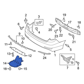 Hyundai OE - Rear Bumper Cover Heat Shield