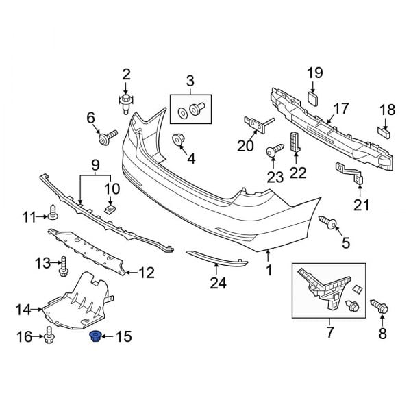 Bumper Cover Heat Shield Nut