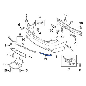 Hyundai OE - Rear Right Reflector Panel