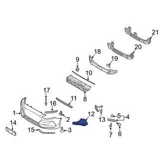 Hyundai OE - Front Right Fog Light Trim