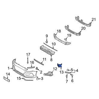 Hyundai OE - Front Right Radiator Support Air Deflector