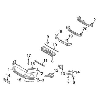 Hyundai OE - Front Bumper & Grille - Bumper & Components (Cover & Components, W/O Sport Type), (Eco / Limited / Limited 2.0T / SE / SEL / Sport / Sport 2.0T)