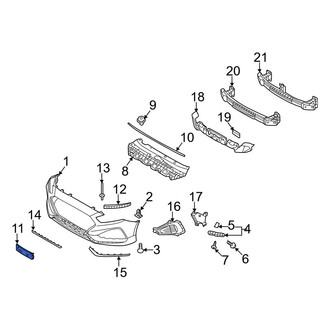 Hyundai OE - Front License Plate Bracket