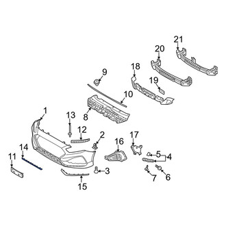 Hyundai OE - Front Lower Center Bumper Trim
