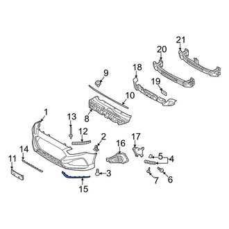 Hyundai OE - Front Left Lower Bumper Trim
