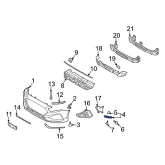 Hyundai OE - Front Right Bumper Guide