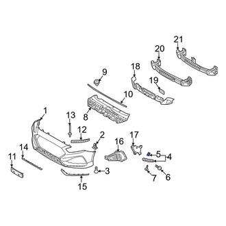Hyundai OE - Bumper Cover Retainer