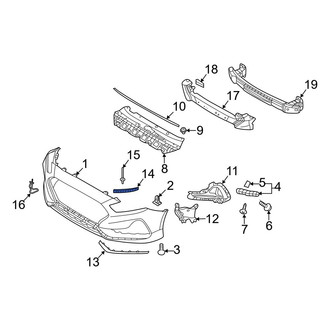 Hyundai OE - Front Left Bumper Cover Support Rail