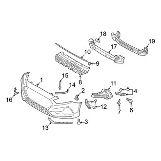 Hyundai OE - Front Bumper & Grille - Bumper & Components (Cover & Components), (Hybrid Limited / Hybrid SE / Plug-In Hybrid / Plug-In Hybrid Limited)