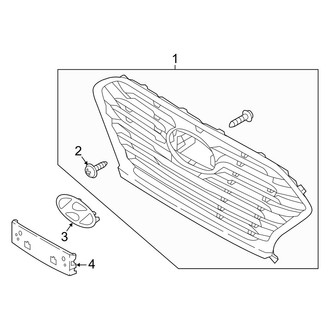 Hyundai OE - Front Bumper & Grille - Grille & Components (Hybrid Limited / Hybrid SE / Plug-In Hybrid / Plug-In Hybrid Limited)
