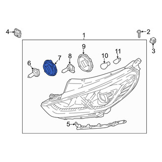 Hyundai OE - Headlight Bulb Cap
