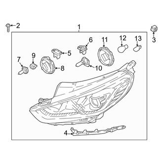 Hyundai OE - Front Lamps - Headlamp Components (Hybrid Limited / Hybrid SE / Plug-In Hybrid / Plug-In Hybrid Limited)