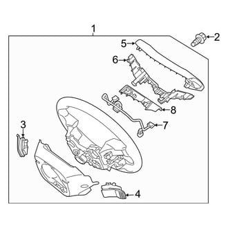 Hyundai OE - Steering Wheel & Trim (With Paddle Shifters), (Eco / Limited / Limited 2.0T / SE / SEL / Sport / Sport 2.0T)