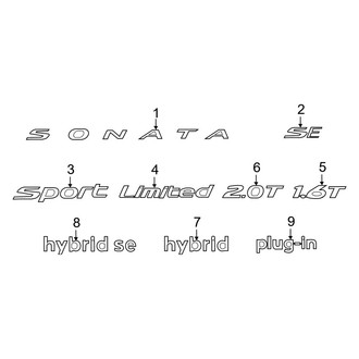 Hyundai OE - Trunk Lid - Exterior Trim