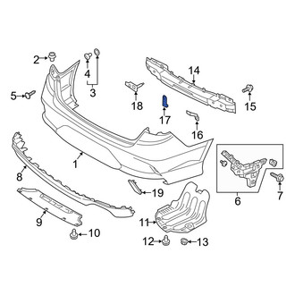 Hyundai OE - Lower Bumper Impact Bar Bracket