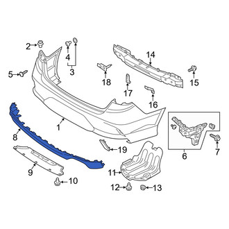 Hyundai OE - Rear Upper Bumper Cover