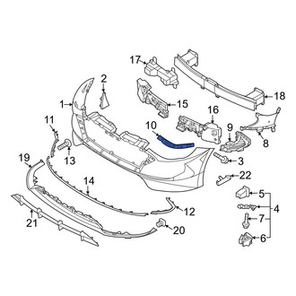 Hyundai OE - Front Left Upper Bumper Cover Bracket