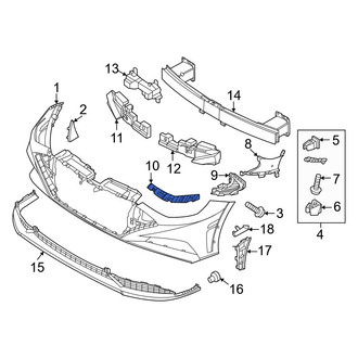 Hyundai OE - Front Right Upper Bumper Cover Bracket