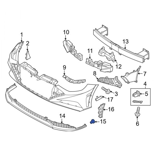 Hyundai OE 86596L1300 - Front Right Bumper Trim