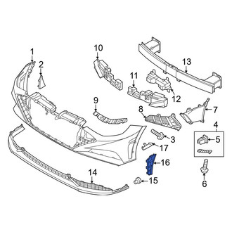 Hyundai OE - Front Left Bumper Trim