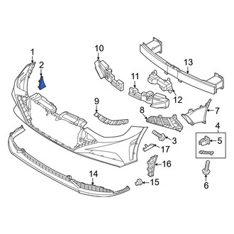 Hyundai OE - Front Right Bumper Corner Cover