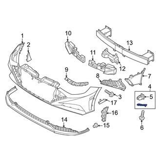 Hyundai OE - Front Left Lower Bumper Cover Bracket