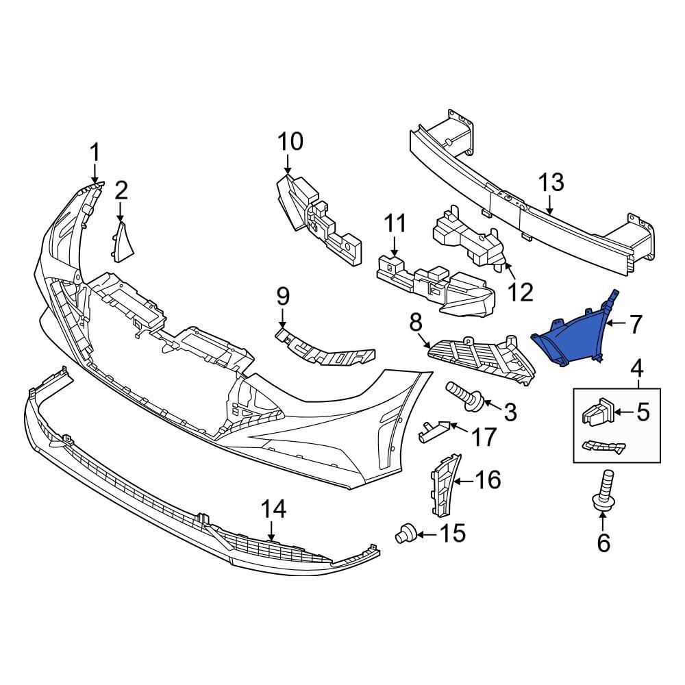 Hyundai OE 86542L0400 - Front Right Brake Air Duct