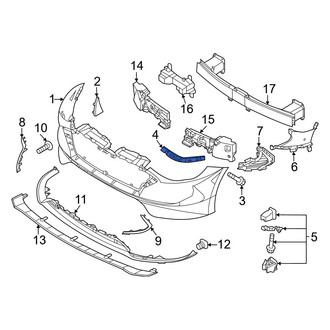 Hyundai OE - Front Left Upper Bumper Cover Bracket
