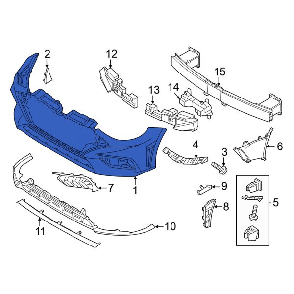 Hyundai OE 86510L1200 Front Upper Bumper Cover