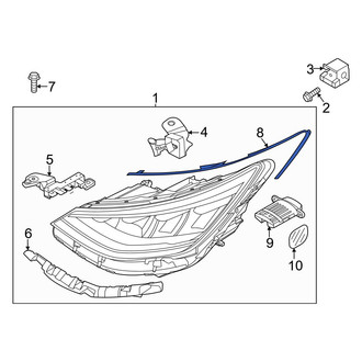 Hyundai OE - Front Left Headlight Molding