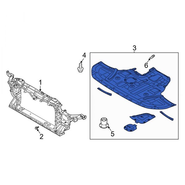 Radiator Support Splash Shield