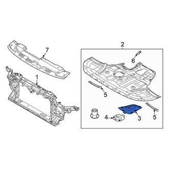 Hyundai OE - Front Radiator Support Splash Shield Cap