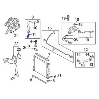 Hyundai OE - Upper Radiator Coolant Hose Adapter