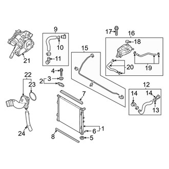 Hyundai OE - Cooling - Radiator & Components (1.6L)