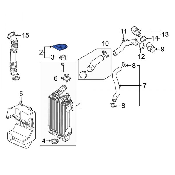 Hyundai OE 282592M000 Intercooler Bracket