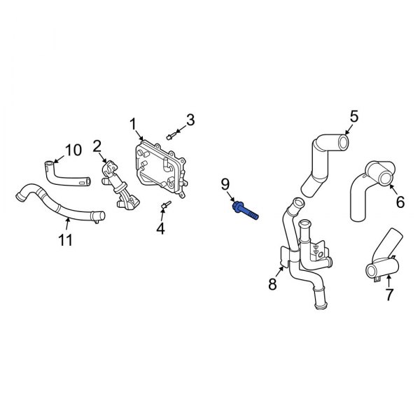 Automatic Transmission Oil Cooler Hose Banjo Bolt