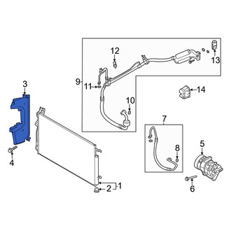 Hyundai OE - Right A/C Condenser Duct