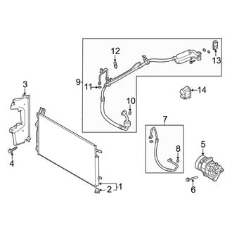 Hyundai OE - Air Conditioner & Heater - Condenser, Compressor & Lines (Limited / SEL Plus)