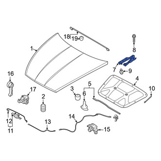 Hyundai OE - Front Left Hood Hinge