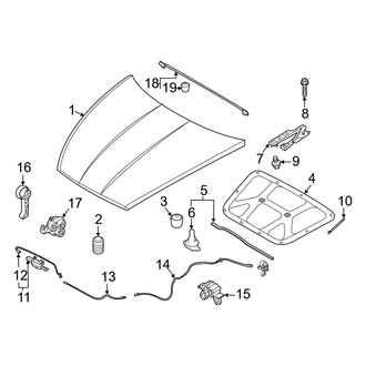 Hyundai OE - Hood & Components (Hybrid Blue / Hybrid Limited / Hybrid SEL)