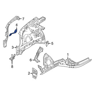 Hyundai OE - Left Upper Fender Apron Bracket